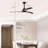 52" Ceiling Fan, Indoor Outdoor Ceiling Fan With Light With Remote Control, Noiseless Reversible Motor, 6 Speed ,3 Color , For Patio Living Room, Bedroom, Office,Indoor