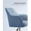Height Adjustable Swivel Office Chair with Armrests Cotton Linen Fabric 110 kg Load Capacity-1880226051