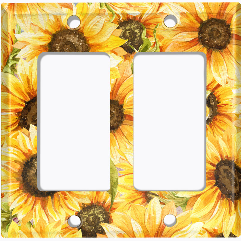 Patterned 2 - Gang Toggle Light Switch Standard Wall Plate