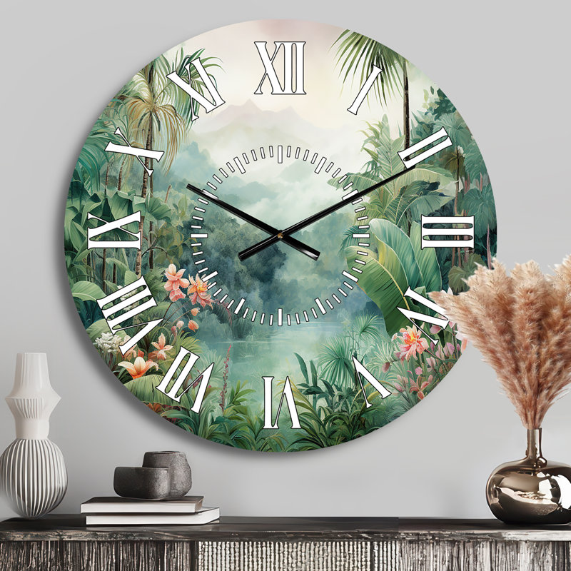 Horloge murale Tropical Wilderness Escape III, Médium