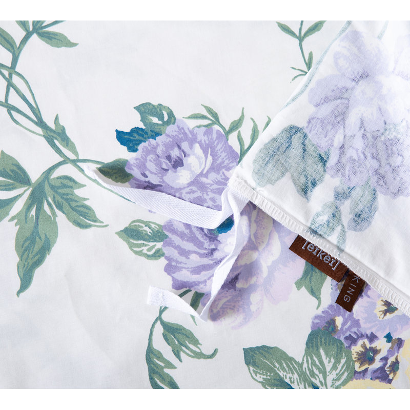 Sateen Floral Duvet Cover, Oversized King