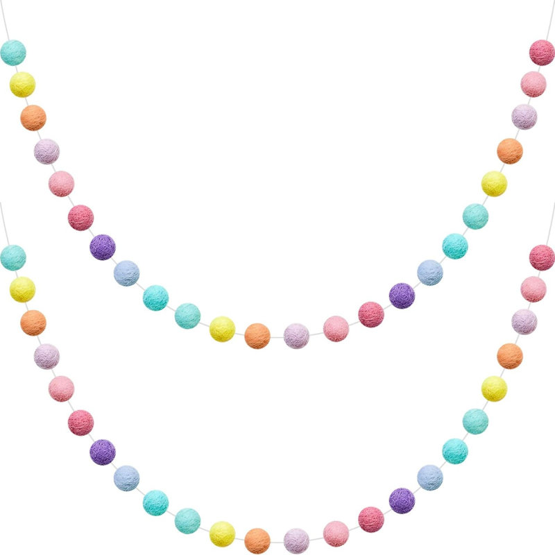 Guirlande de 78 po, Bleu clair / rose / mauve