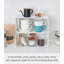 Tower Yamazaki Home Stackable Kitchen Rack, Storage Organizer Counter Shelf, Small, Stack up to Two-46492095-46492096