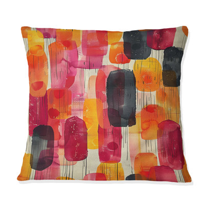Pink Gold Modern Sunset Glow - Modern Throw Pillow