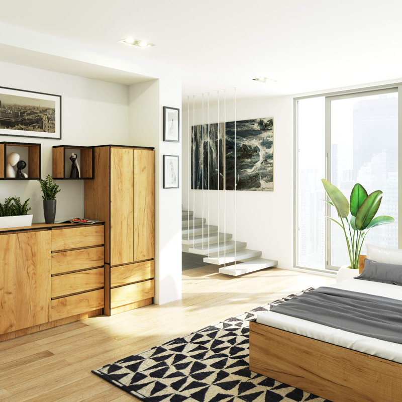 Breena 2 Door Manufactured Wood Wardrobe
