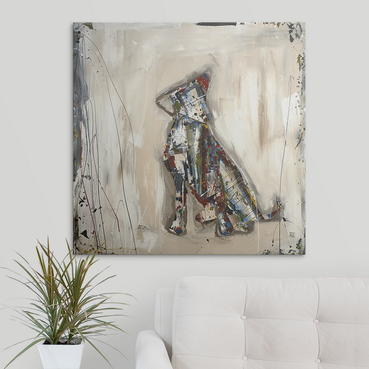 «Pup» par Mollyemma, reproduction d'art, H 35 po x l 35 po x P 1,5 po, Toile