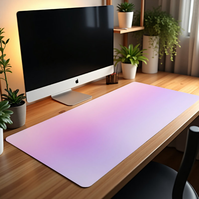Polyester Desk Pad, 31cm H x 36.5cm W x 0.25cm D, Pink