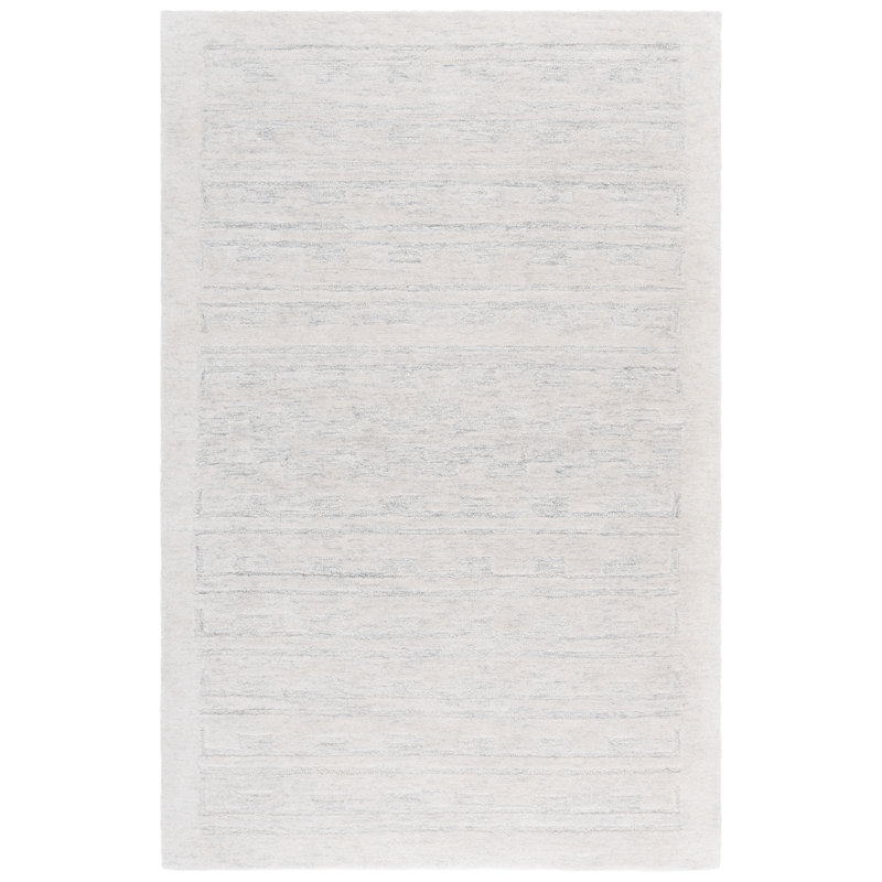 Harvest Hand Tufted Wool Solid Color Indoor Rug, Rectangle 5' x 8'