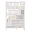 Lit superposé blanc avec lit gigogne Twintwin - Rangement solide et spacieux-1389150100