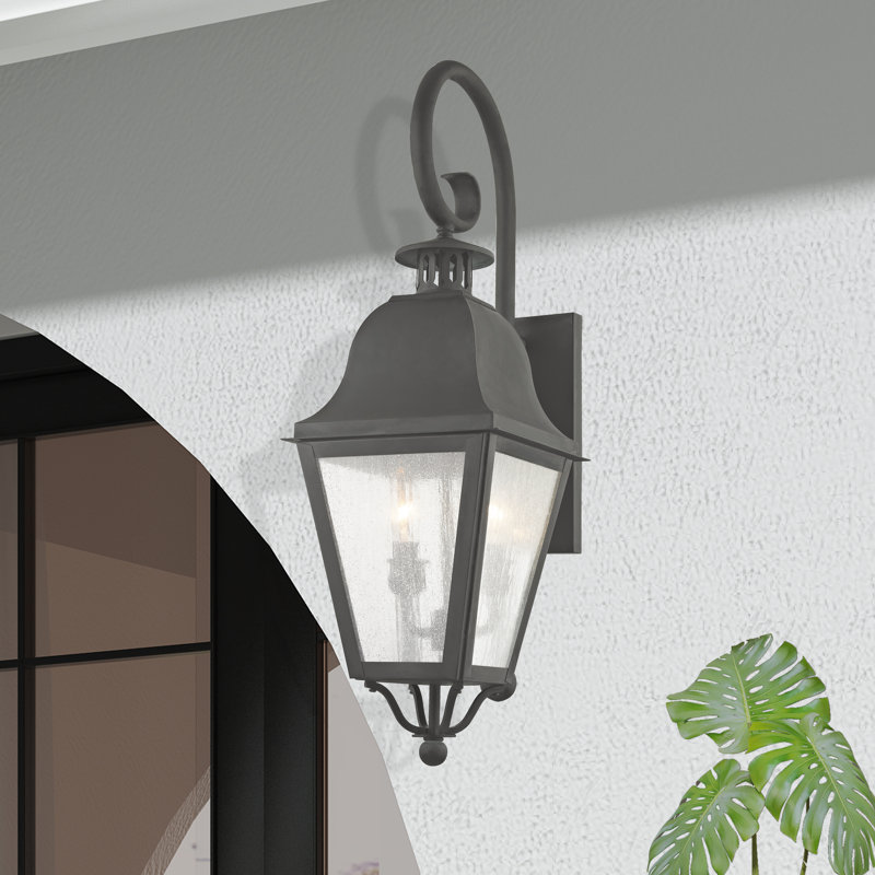 Arnfred Solid Brass Wall Light, Charcoal, 30.5" H x 10.5" W x 10.5" D
