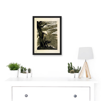 Heathcliff Wuthering Heights Bronte Black White - Single Picture Frame Painting