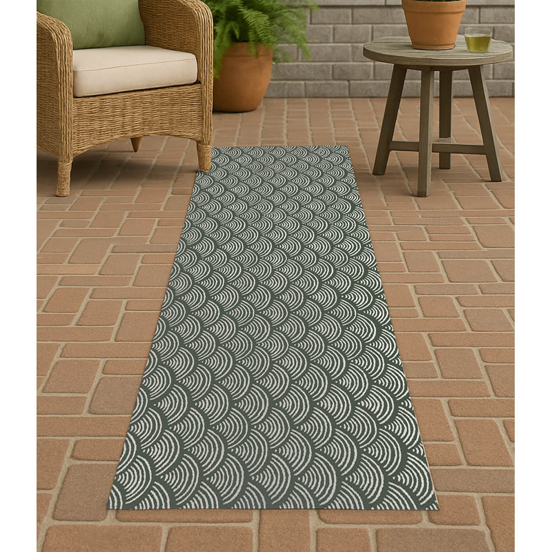 Tapis d'extérieur antidérapant Rolling Waves, Tapis de couloir 2 pi 6 po x 8 pi