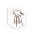 Modern Farmhouse Counter Stool - 360° Swivel & Ring Footrest - Solid Wood Frame - 26" Height Adjustable Stool For Kitchen Island-1214788235
