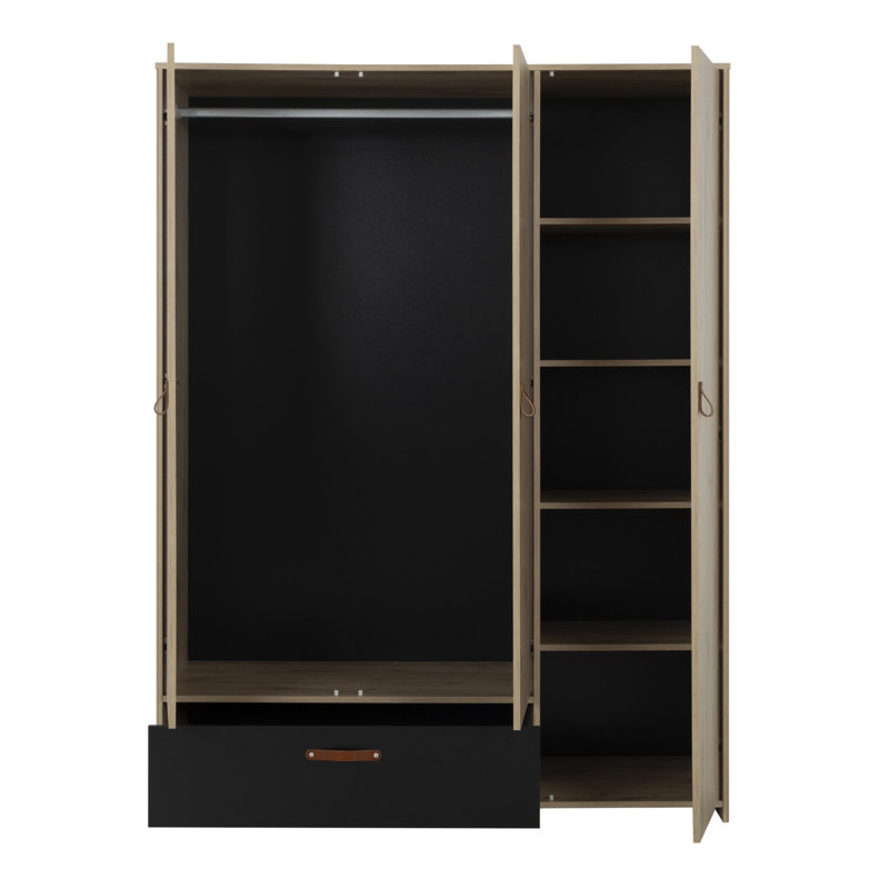 Peninsula 3 Door Manufactured Wood Wardrobe