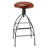 Catharine Swivel Upholstered Adjustable Height Counter Stool with Metal Frame