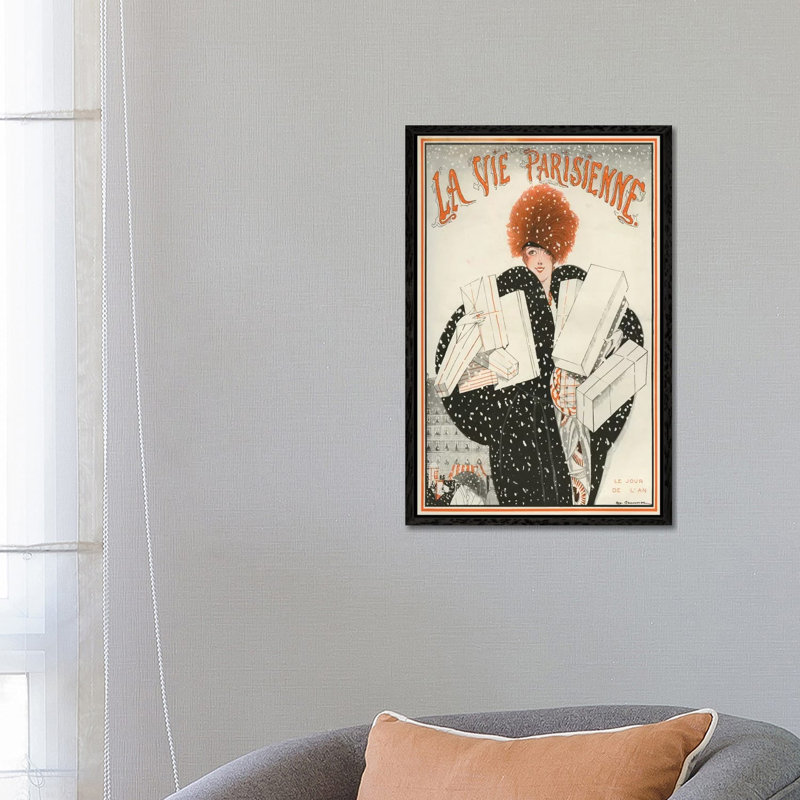 1921 La Vie Parisienne Magazine Cover by The Advertising Archives - Gallery-Wrapped Canvas Giclée on Canvas, Black Framed