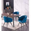 Goddard 4 Person Dining set - a Rectangular Wooden Dining Table with Metal Legs and a Set of 4 Quilted Velvet Dining Chairs for Dining Room - Modern Dining Table Set-234788613-234788609
