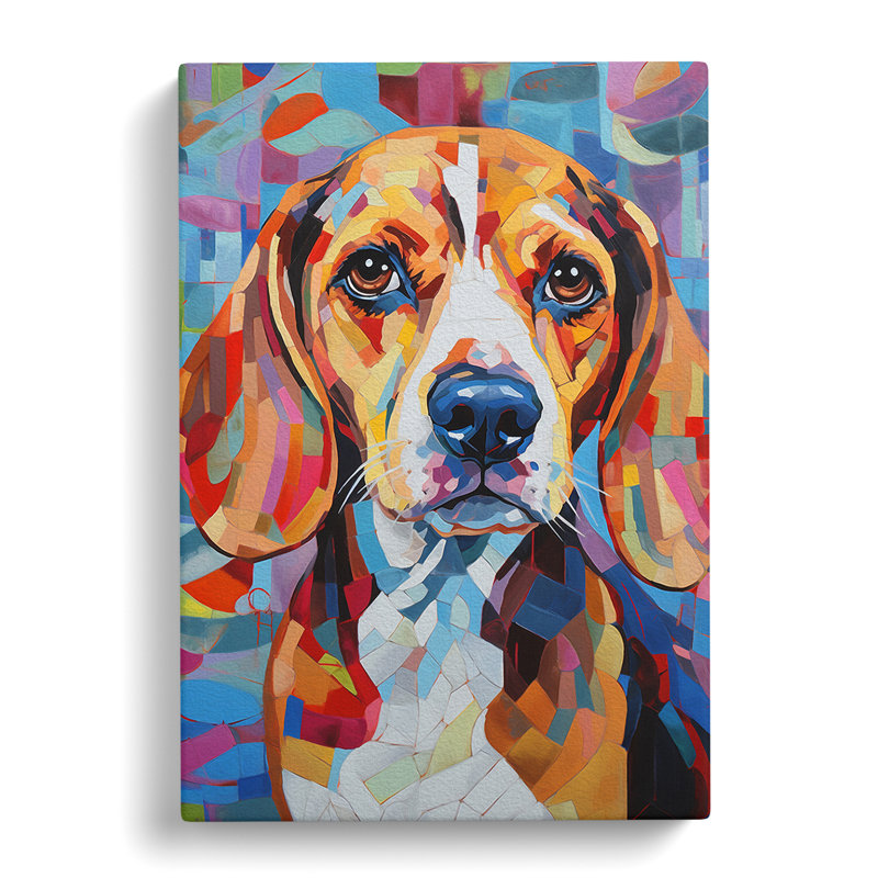Beagle Informel - Wrapped Canvas, 50cm H x 35cm W x 3cm D