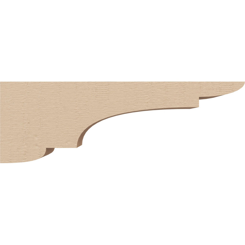 New Brighton cèdre brut grain de bois TimberThane Corbel, apprêté brun clair, H 4 po x l 2 po x P 12 po