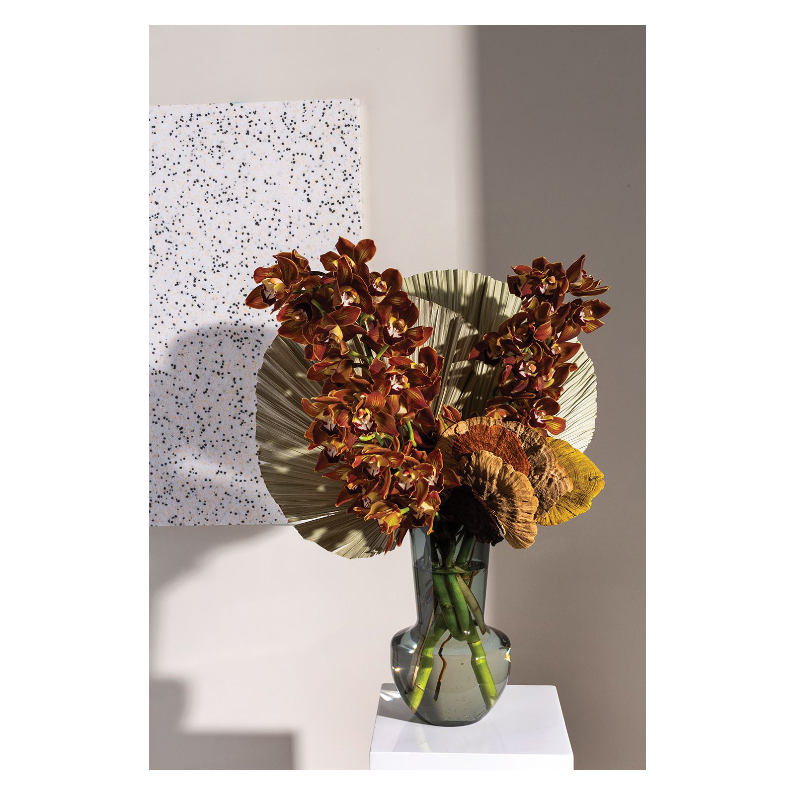 Talum Handmade Glass Table Vase, 12.25" H x 7.25" W x 7.25" D
