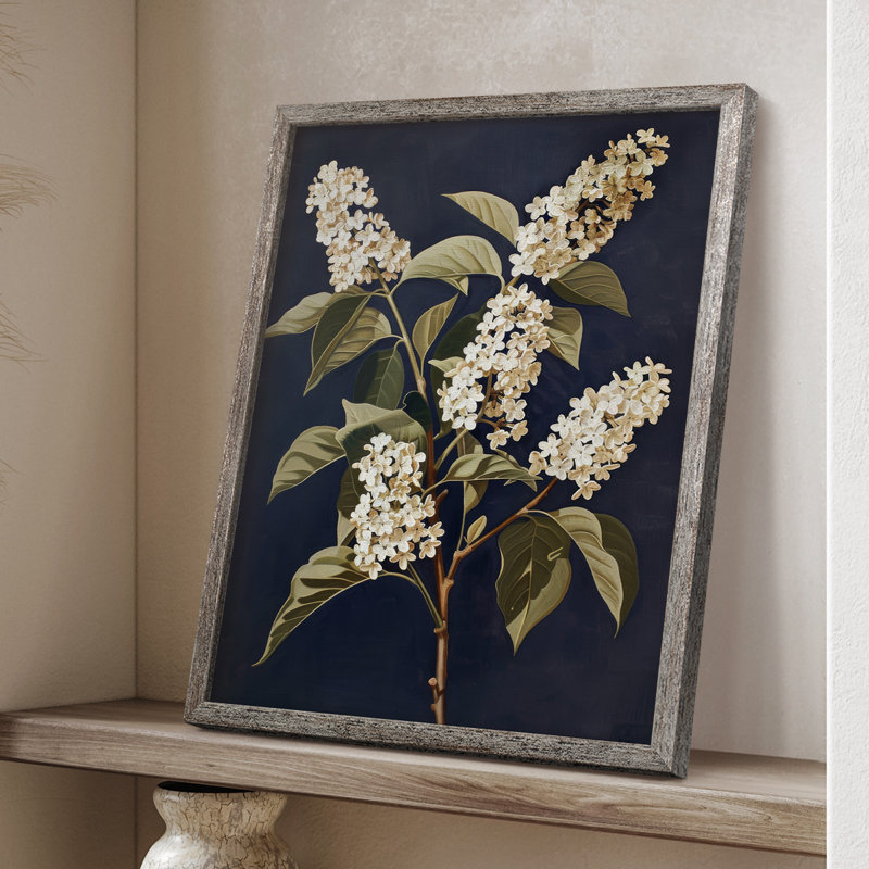Reproduction encadrée FLORAL Series CLIV - bois massif, H 11 po x l 9 po