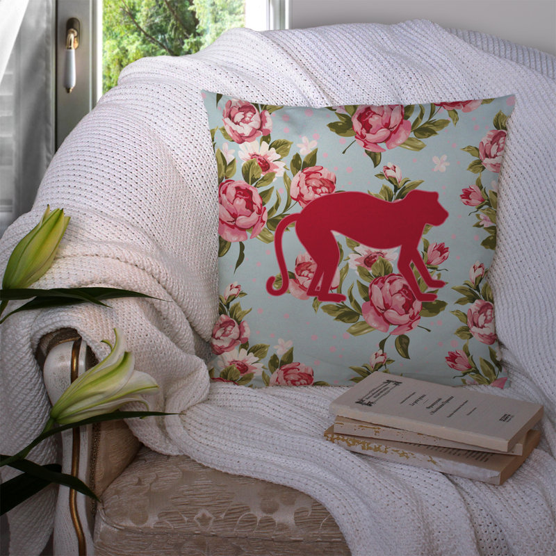 Coussin décoratif intérieur / extérieur Monkey, H 14 po x l 14 po x P 4 po