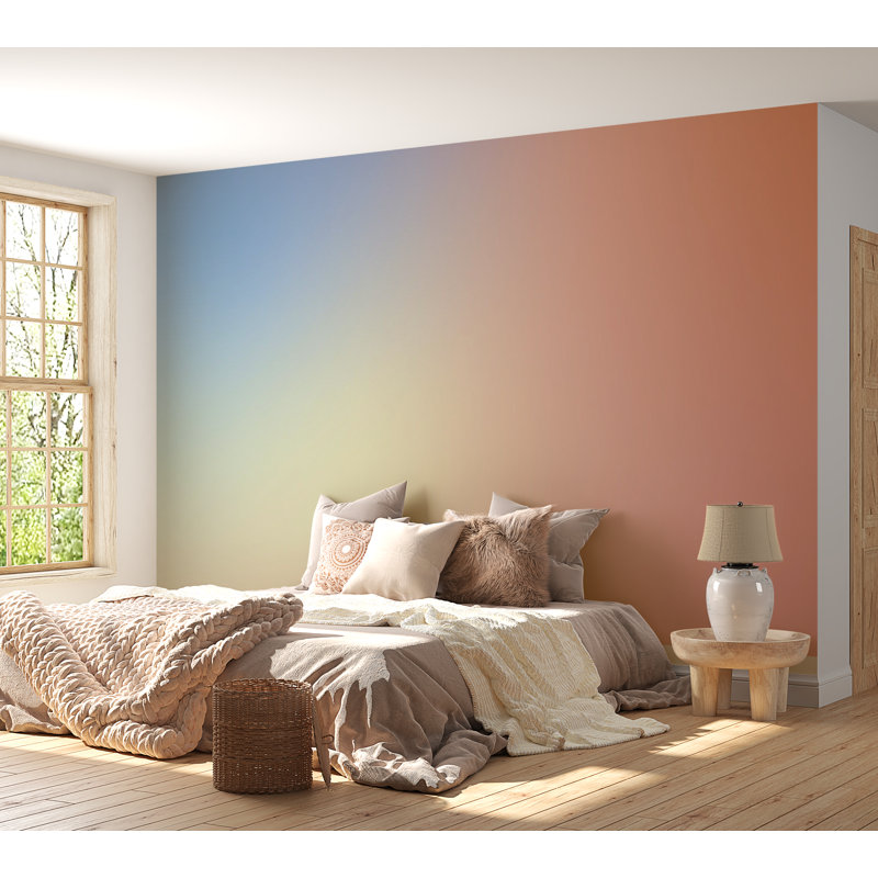 Papier peint de qualité supérieure - dégradé de bonheur, L 96 po x l 120 po