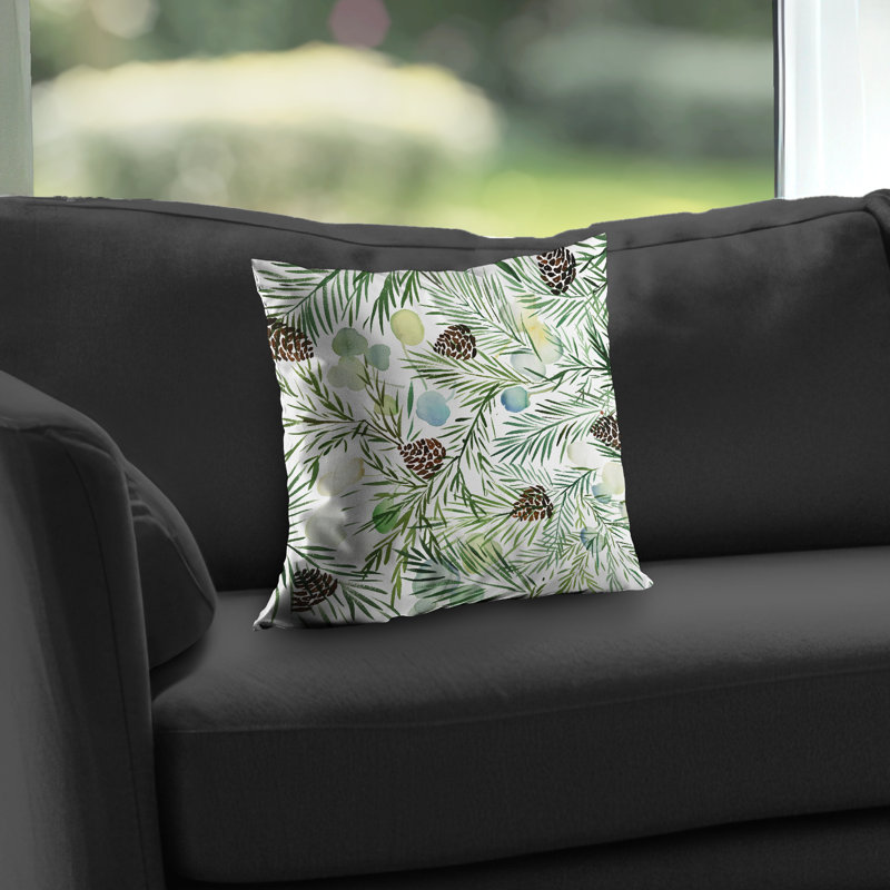 Pine Cone Pattern - Botanical Livingroom – Throw Pillow Cover Only, Double-Sided Print, Insert Not Included