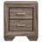 Tomasina Washed Taupe 2-Drawer Rectangular Nightstand