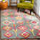 Derose Geometric Handmade Tufted Grey/Red Area Rug