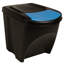 Polypropylène anthracite vidaXL empilable 19,8 gallons