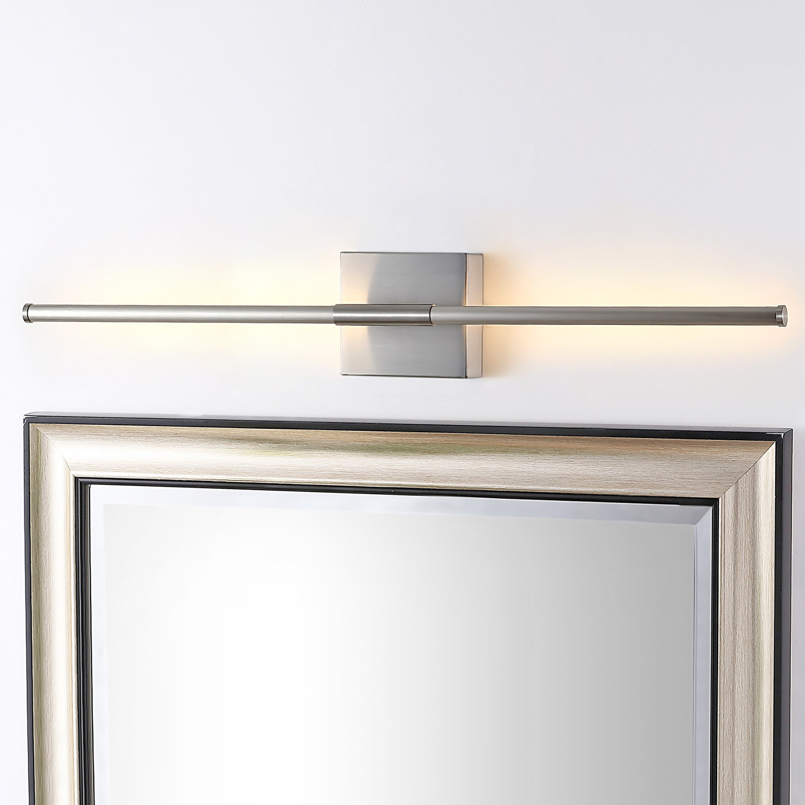 Gallatin Single Light Dimmable LED Armed Sconce, Nickel