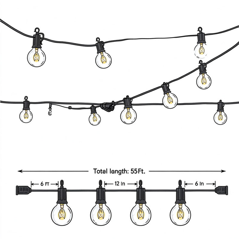 Indoor / Outdoor 50 - Bulb 660 in. Plug-in LED String Light