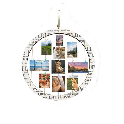 Rustic Wood Picture Frame with Mat