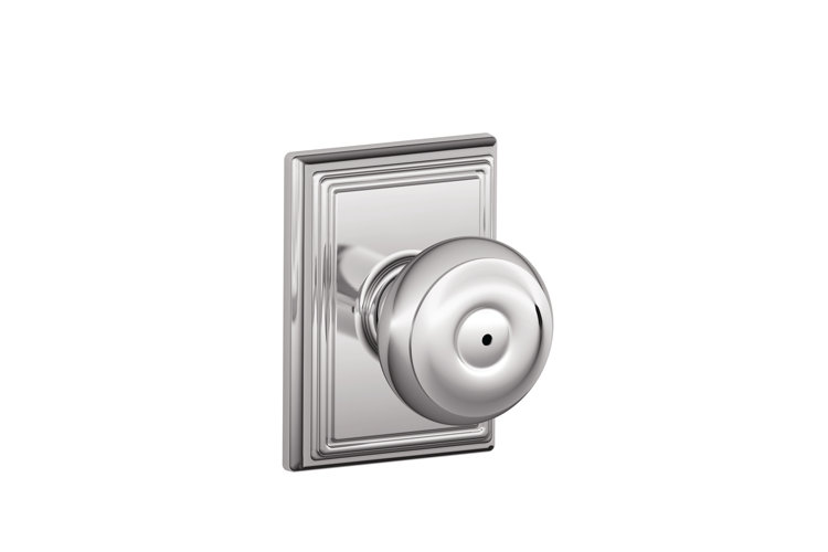 Georgian Knob with Addison Trim Bed and Bath Lock