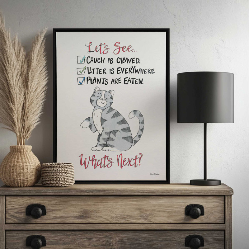 Quelle est la suite? par Deb Strain, reproduction d'art, Toile avec cadre, Noir, L 36 x H 48