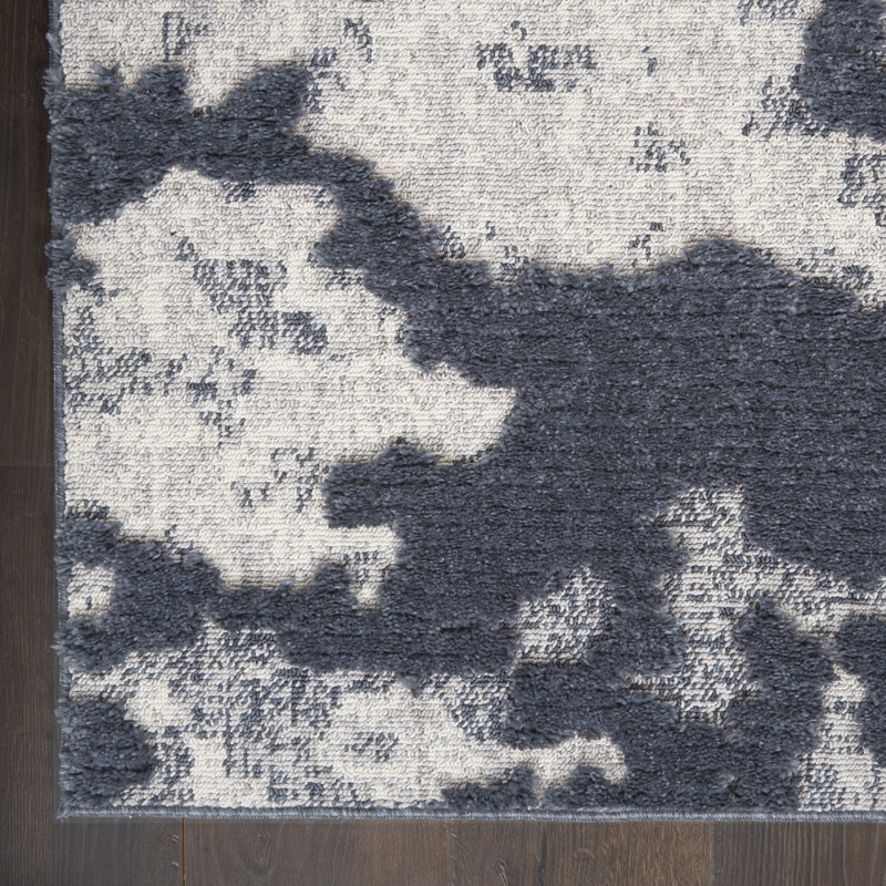 Tapis bleu Amberly, Rectangle 5 pi 3 po x 7 pi 3 po