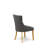 3 Piece Dinette Set for Small Spaces Contains a Round Dining Table with Dropleaf and 2 Dark Gotham Linen Fabric Parson Dining Chairs, Oak-385186274-385186275