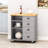 Provence Kitchen Cart with 2 Drawers and 1 Door-1979723830