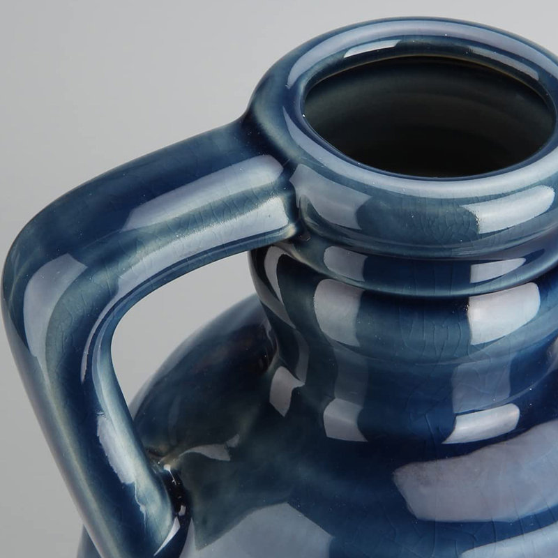Vase en céramique pour décoration intérieure, Bleu