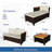 3-Piece L-Shaped Wicker Patio Set With Cushions-124919932-124919933