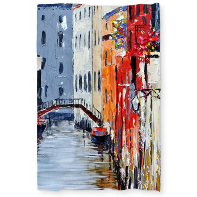The Grand Canal Venice Red Contemporary Duvet Cover | Home Decor