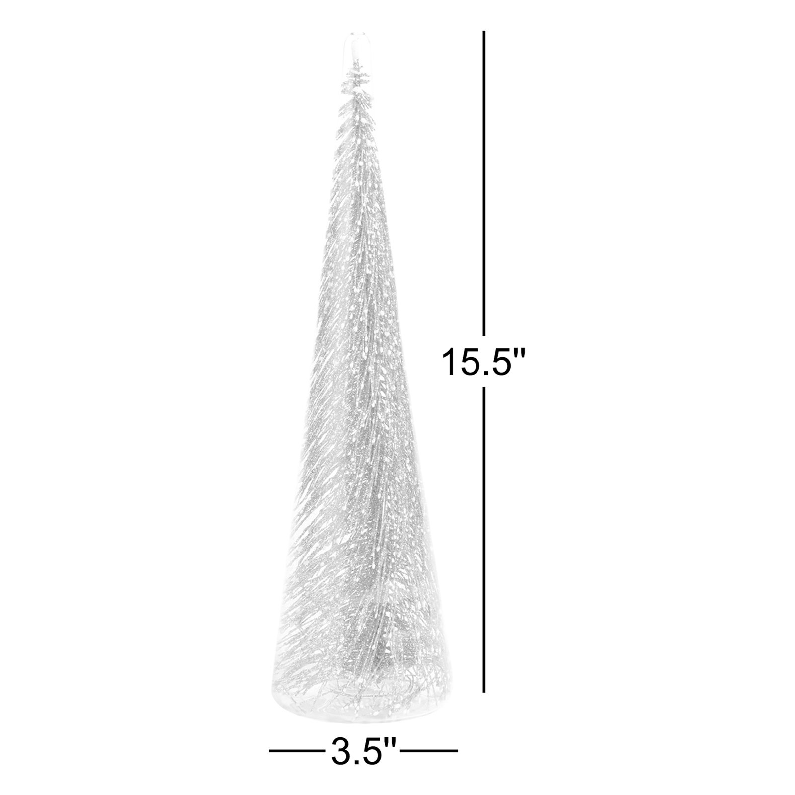 Tabletop Christmas Tree, 15.5" H x 3.5" W x 3.5" D, Champagne