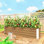 Lit de jardin surélevé galvanisé 6 pi x 1,5 pi x 1,3 pi, effet bois brun