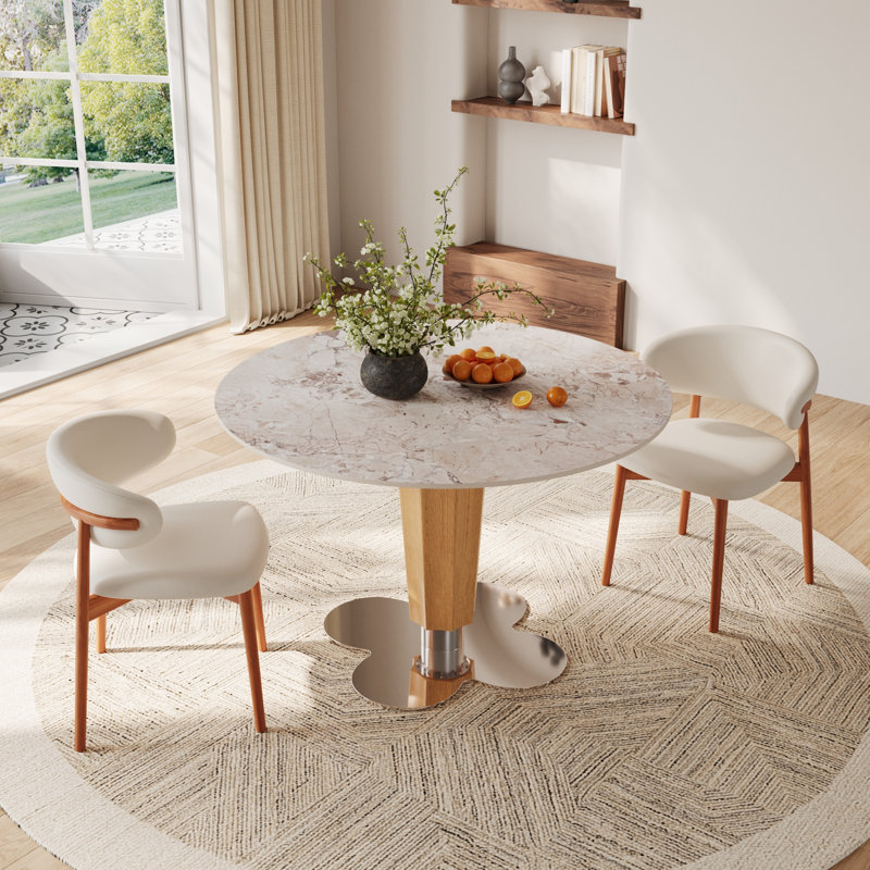Dining Table, Bois, 29.52" H x 35" W x 35" D, Crémeux