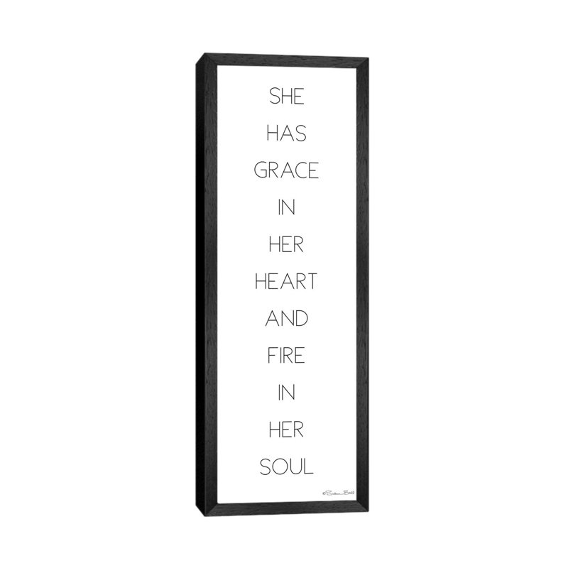Fire In Her Soul by Susan Ball - Panoramic Print on Canvas, Black Floater Framed, 121.92cm H x 40.64cm W x 3.81cm D