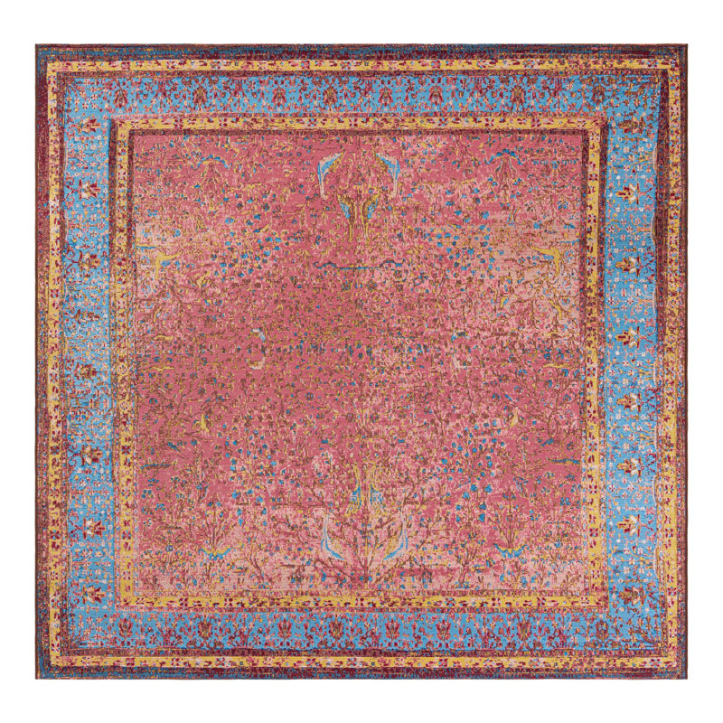 Tapis d'extérieur traditionnel, Carré 7 pi 10 po