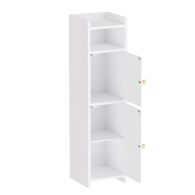 Bathroom Storage Cabinet With 2 Doors And Adjustable Shelf