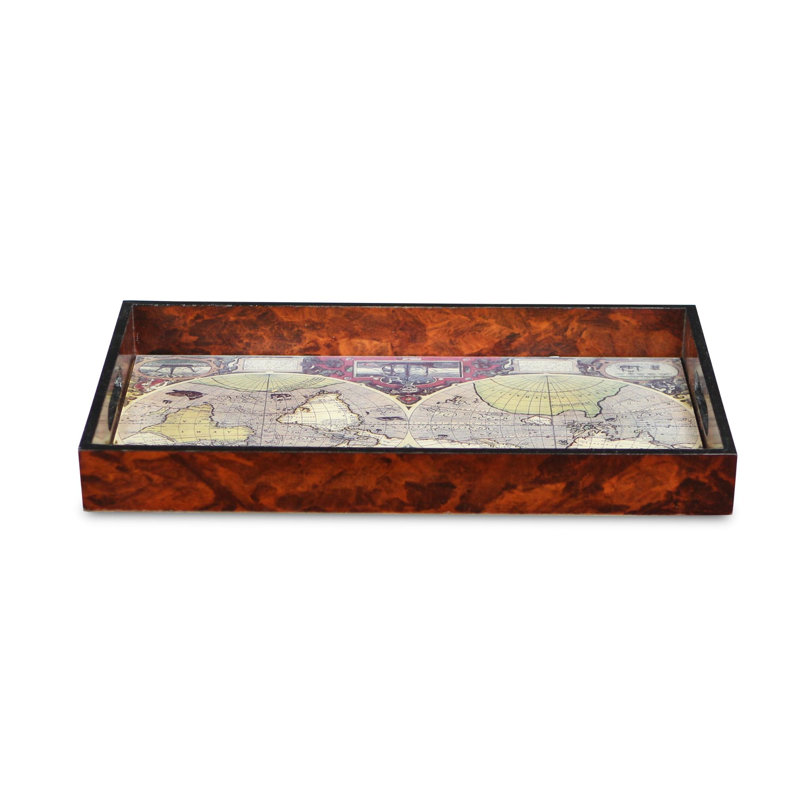 Plateau en bois Gagarin avec plateau en verre