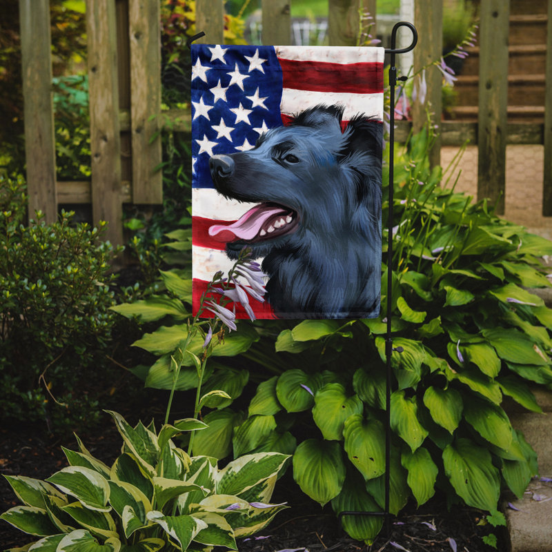 Polyester à 2 côtés 15 x 11 po drapeau de jardin, Berger croate